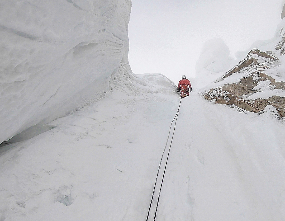 Sergey Glazunov on the final pitch that he climbed on the North Ridge of Latok I. He was reaching for freedom; his mode of life was unsophisticated, Glazunov's wife, Nina, wrote to Alpinist. [Photo] Alexander Gukov