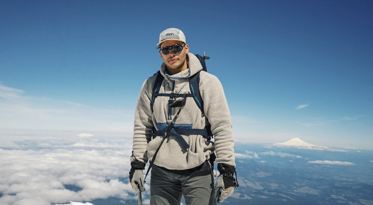 The author on the summit of Mt. Hood. [Photo] Maurico Portillo collection