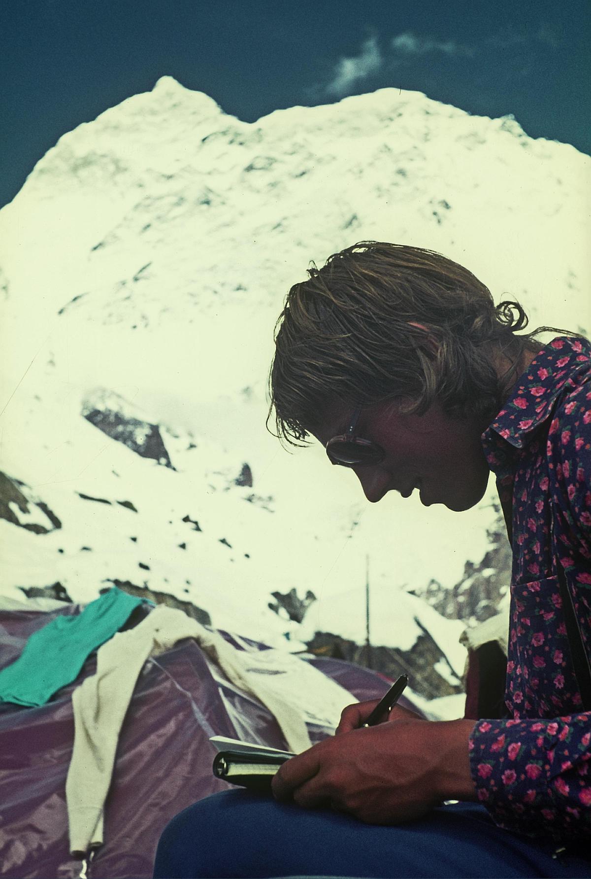 Nejc Zaplotnik in Makalu Base Camp, October 1975. [Photo] Viki Groselj