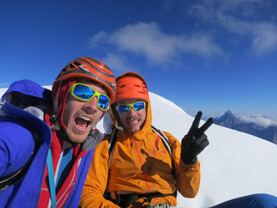 Scott Bennett and Graham Zimmerman are receiving the American Alpine Club's Cutting Edge Award for their 2015 ascent of K6 West (7040m) by a new route on the Southwest Ridge (M6 90 degrees, 1800m) at a benefit celebration in Denver on June 3. The event will also recognize David Morton and Melissa Arnot Reid, Sean and Timmy O'Neill, Doug Walker and Sean Patrick for their contributions to social and environmental causes around the world. [Photo] Courtesy of the American Alpine Club
