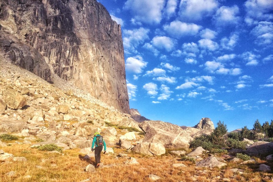 Adam Stack on the hike in to the base of Mt. Hooker (12,504'). [Photo] Tommy Caldwell