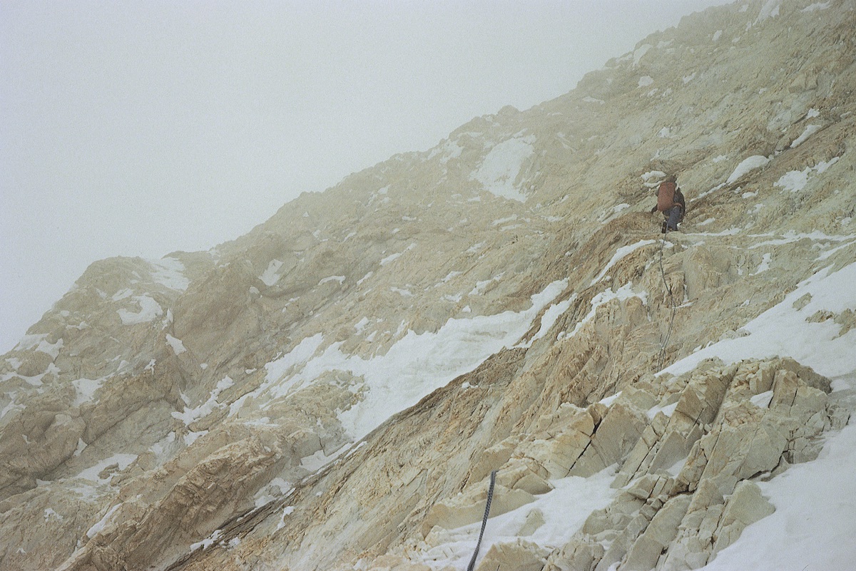 art-of-freedom-2 Kurtyka climbs on the West Face of Gasherbrum IV, also known as the Shining Wall, with Robert Schauer in 1985. Voytek Kurtyka collection/Courtesy of Rock Mountain Books