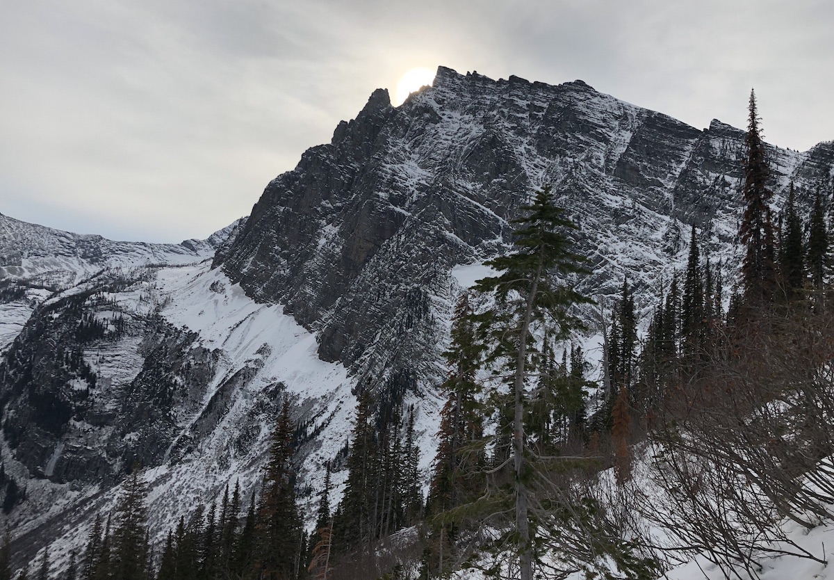 A view of A Peak during the long descent that was more complicated than anticipated. [Photo] Jess Roskelley