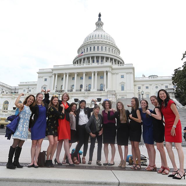 Climber representatives pose in front of the nation's capital in Washington, DC, last week during the Access Fund and American Alpine Club's third annual Climb the Hill event, which included more than 60 delegates. [Photo] Stephen Gosling