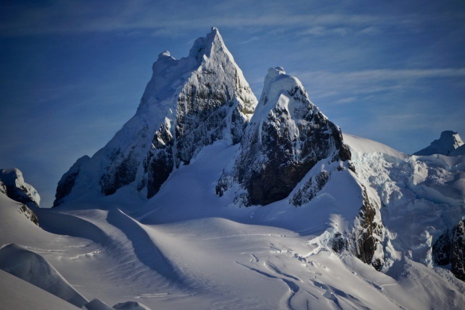 A view of Cerro Trono from the east side of the Cordillera Sarmiento. [Photo] Whitney Clark