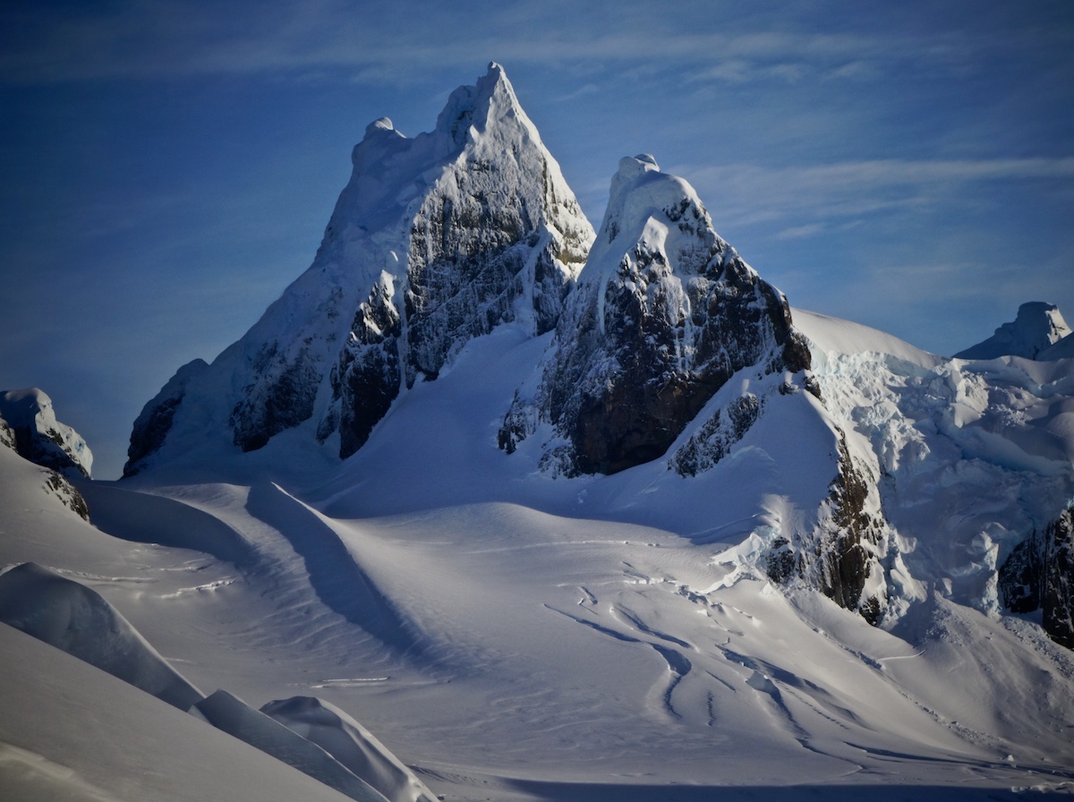 A view of Cerro Trono from the east side of the Cordillera Sarmiento. [Photo] Whitney Clark