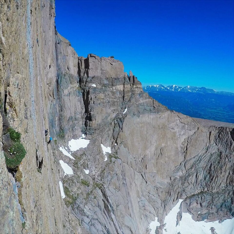 Wade Morris and Ryan Kempf, kept us company from the nearby Yellow Wall (V- 5.11). [Photo] Jackie Niles