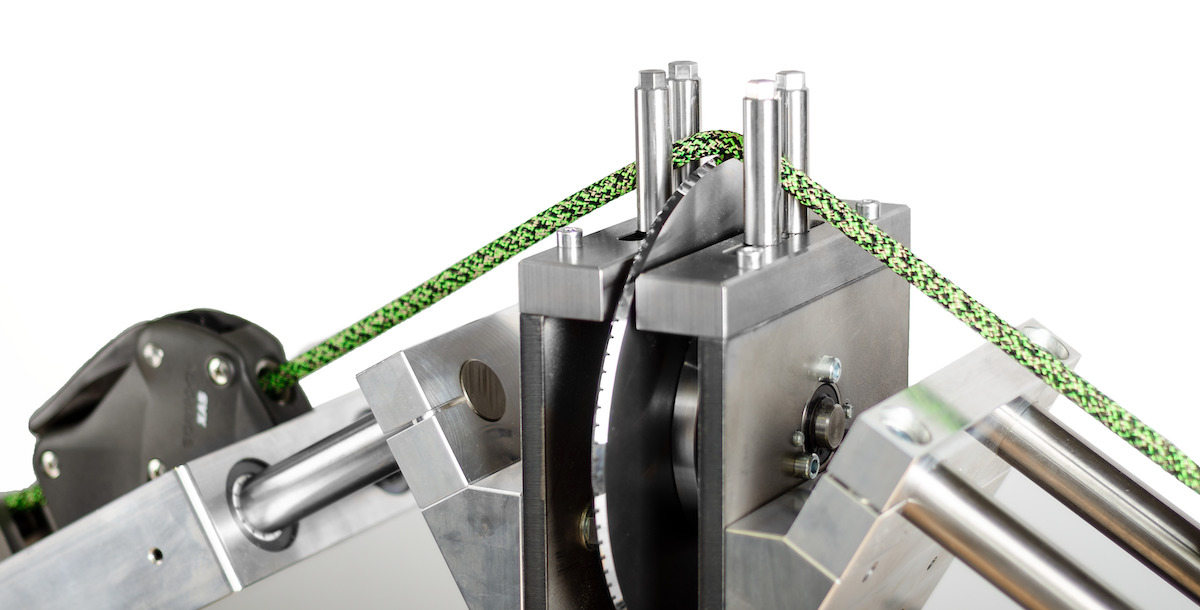 Edelrid’s “Monster” machine is designed to test a rope’s cut resistance. [Photo] Courtesy of Edelrid