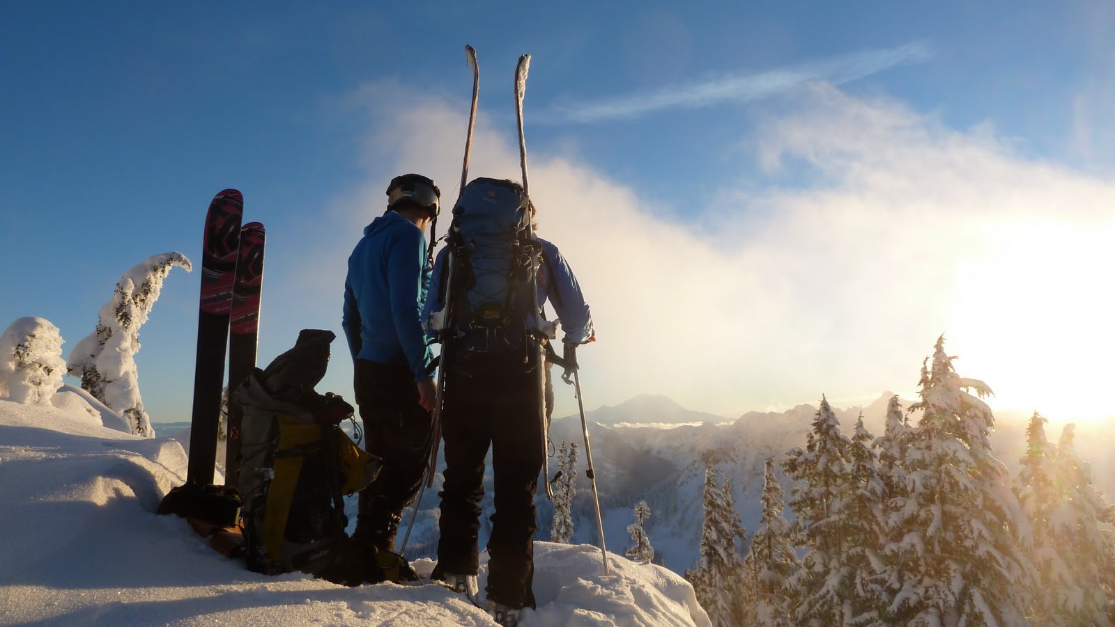 Bree Loewen and Russell Anschell on Mt. Snoqualmie. [Photo] Bree Loewen Collection