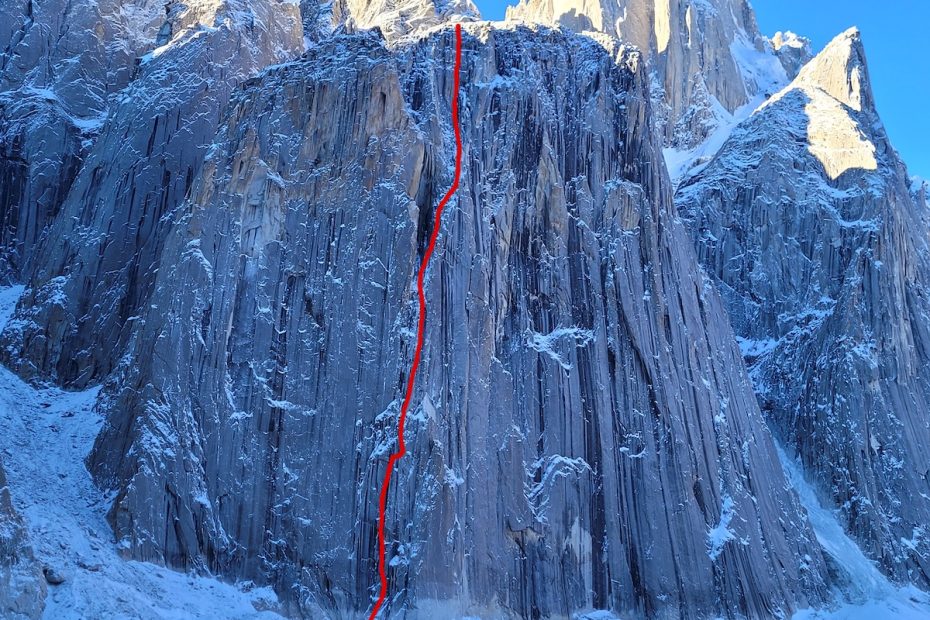The red line shows the approximate route of Frozen Fight Club (M7 A3, 780m). [Image] Marcin Tomaszewski collection