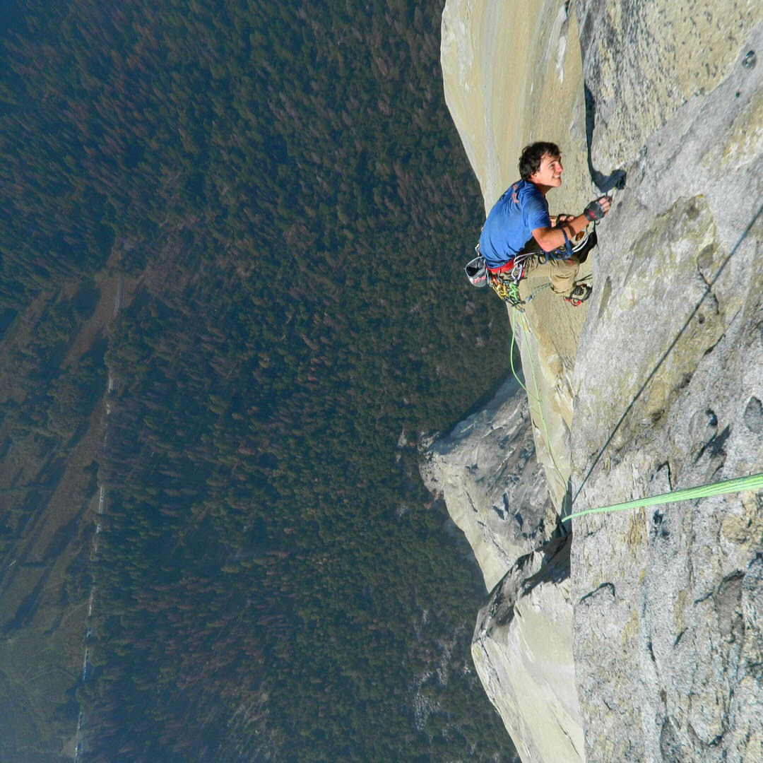 For one of his social media posts for the Alpinist Community Project, Brad Gobright wrote, I think the achievement I'm most proud of in my climbing career so far is breaking the Nose speed record. Jim Reynolds and I teamed up this autumn and got a time of 2:19:44 after attempting it 16 times. It was the most fun and stressful things I've done. Christian Cattell rapped over the top and got this shot of me coming up the last 20 feet on the day we broke the record. [Photo] Christian Cattell