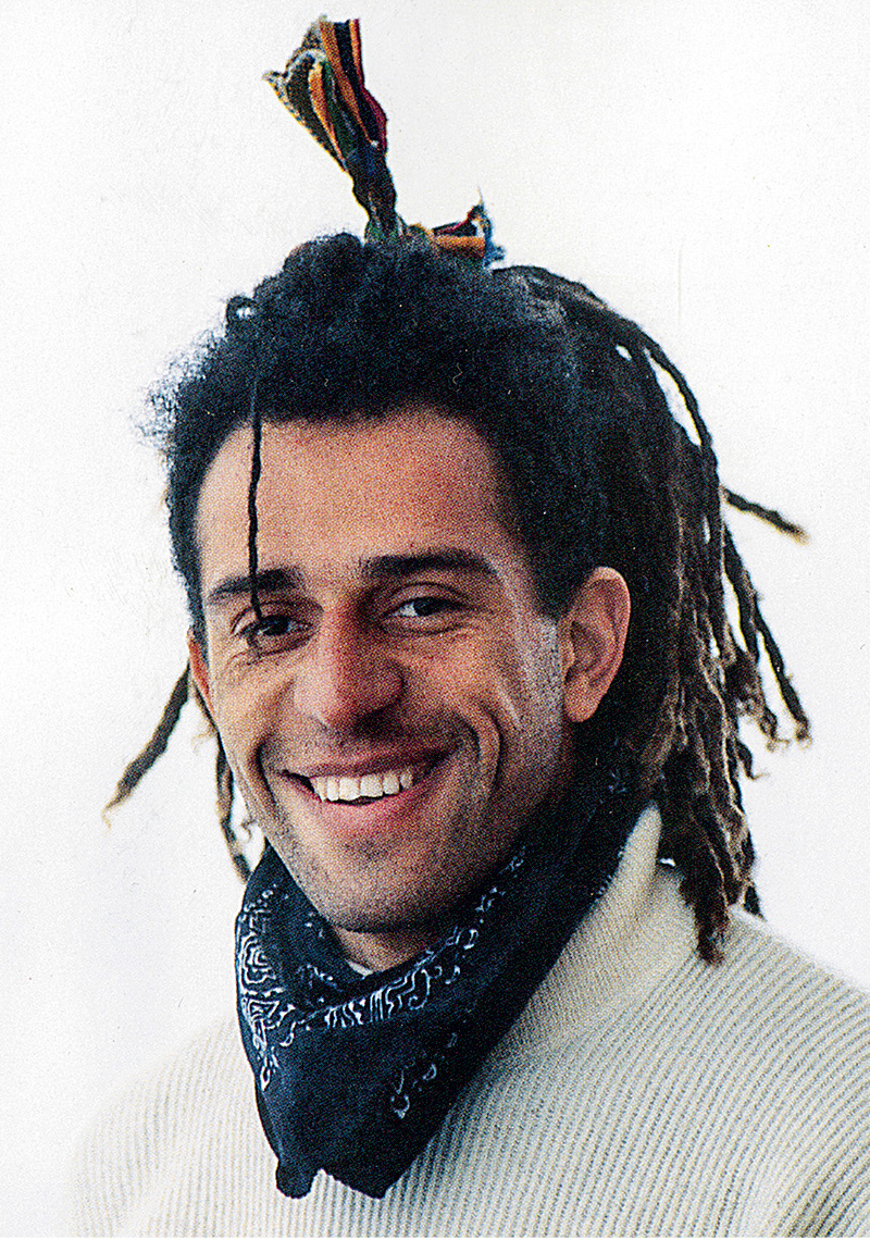 Hugues Beauzile portrait. In an interview with Alpinist, Fabienne Beauzile recalled, [Hugues] always had a personality capable of uniting companions around himself for adventures...he had protested against a reform of studies at the high school, dragged his friends (not very cooperative at first) to do track and field with him and to run with him in the countryside.... When, as he grew up...his circle of friends opened to peo- ple he met by chance during the events of his life, it was their shared values that brought them together: solidarity, but a great vigilance over their adhesion to...grand principles. [Photo] Courtesy of Philippe Fragnol/Vertical
