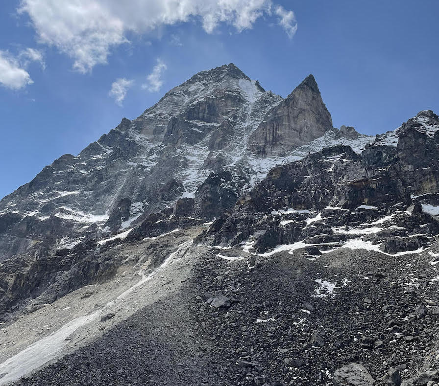 The northern aspect of Kangchung Nup (6089m), Nepal. [Photo] Courtesy of Takeshi Tani and Toshiyuki Yamada