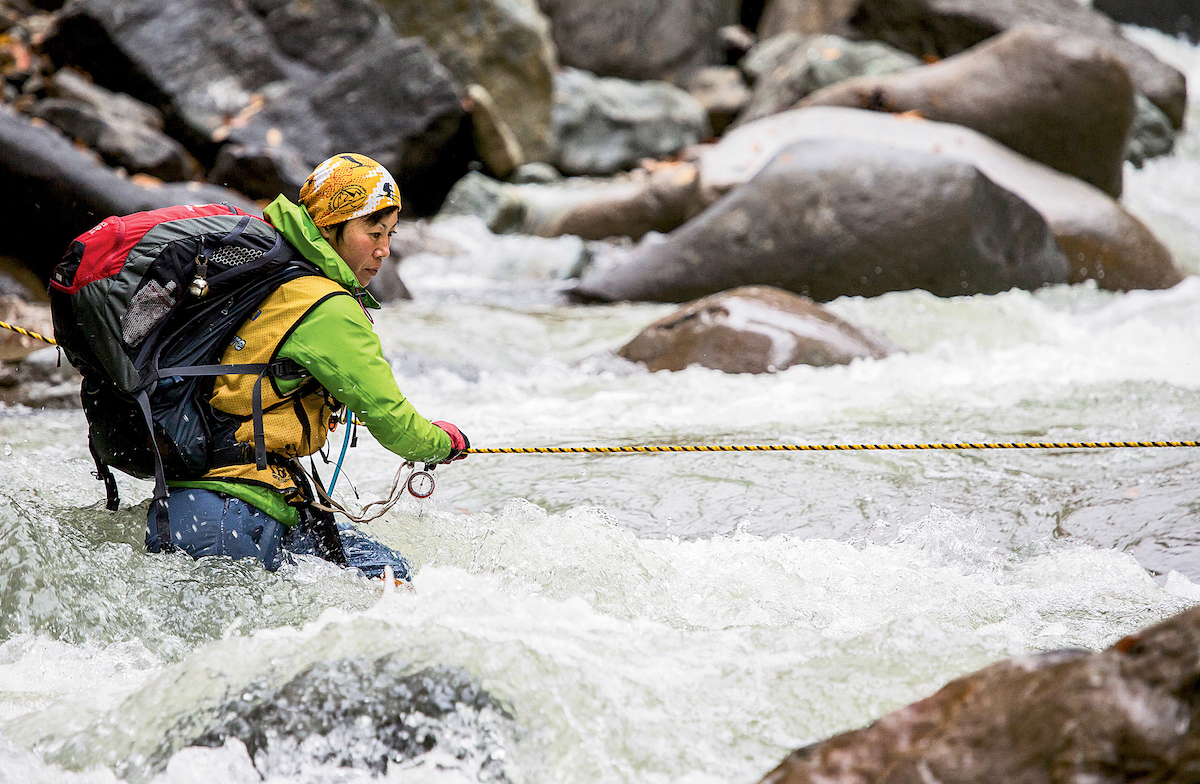 Taniguchi at an adventure race in Nagano Prefecture, Japan, October 2013. [Photo] Aya Kubota