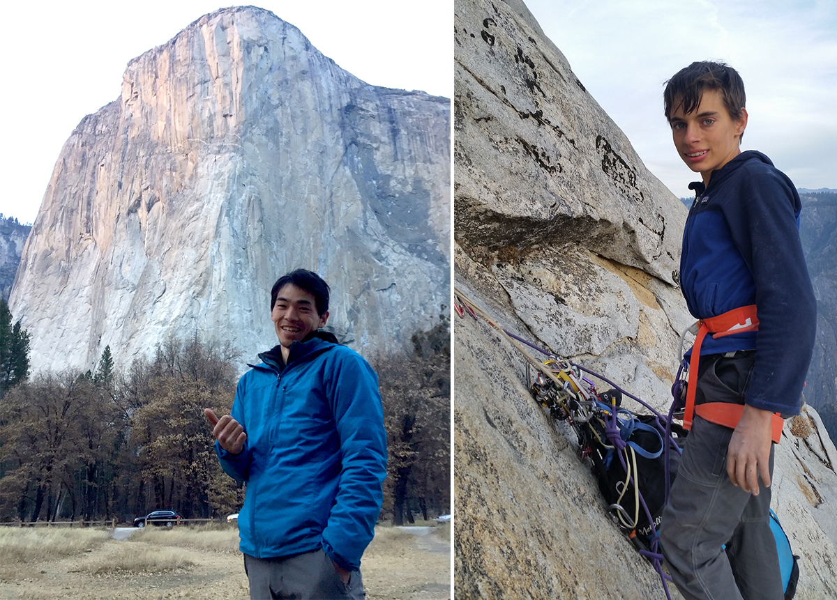 Keita Kurakami (left) and Connor Herson after their respective free ascents of the Nose (VI 5.14a, 2,900') of El Capitan. [Photos] Keita Kurakami collection/Jim Herson