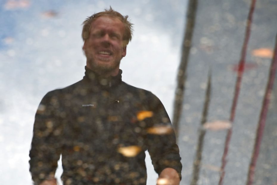 Kyle Dempster on a rainy day in Salt Lake City. [Photo] Nathan Smith
