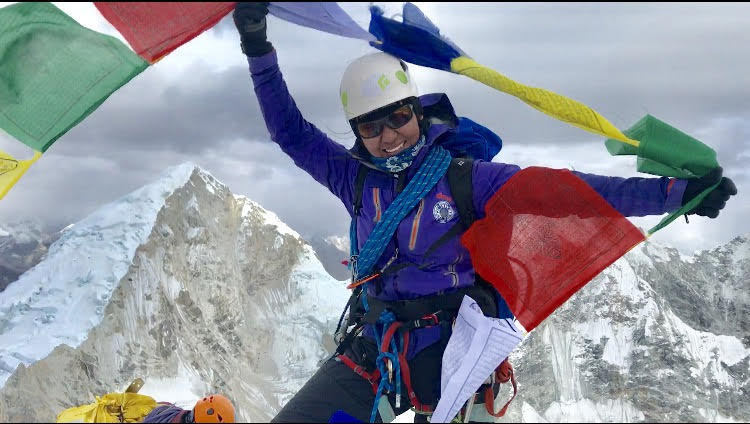 Dawa Yangzum on Langdung. [Photo] Nima Tenji Sherpa