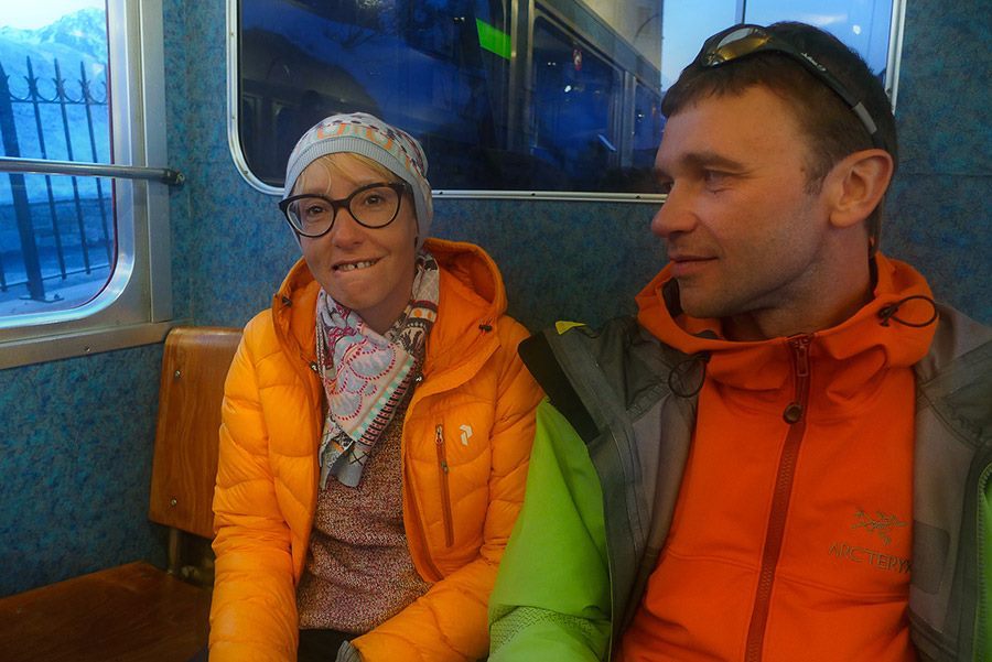 Anna Piunova and Gukov. [Photo] Courtesy of Mountain.RU