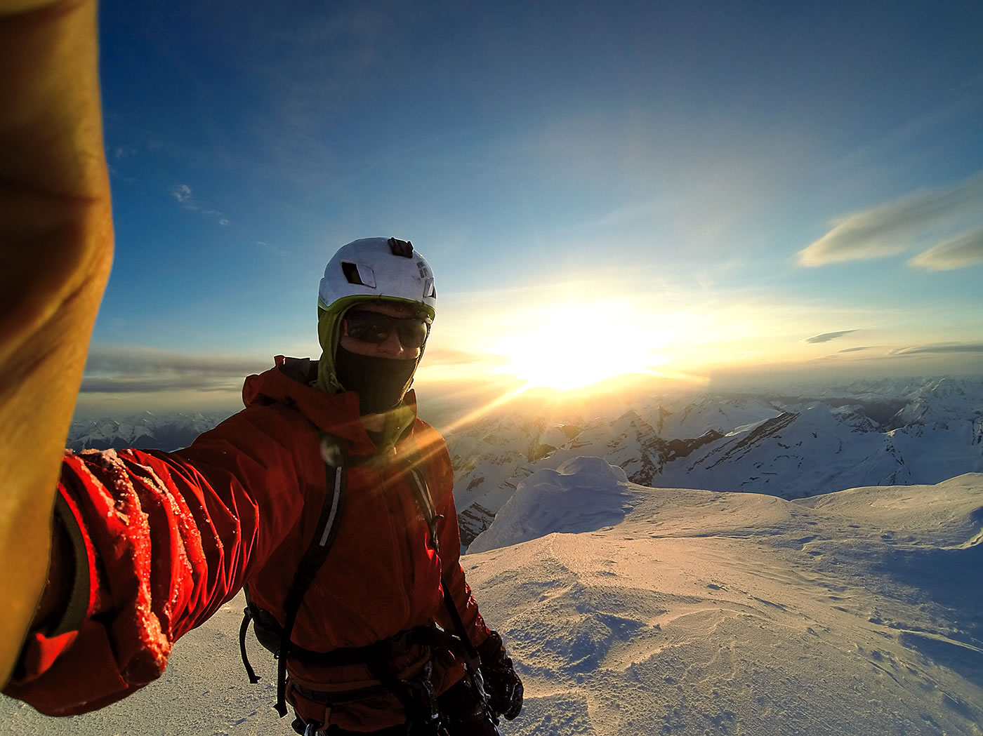 Leclerc atop Mt. Robson. [Photo] Marc-Andre Leclerc