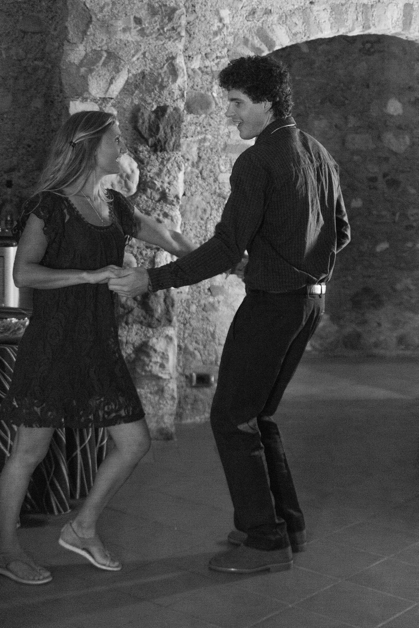 Harrington and Leclerc dancing at a friend's wedding in 2015. [Photo] Brette Harrington collection