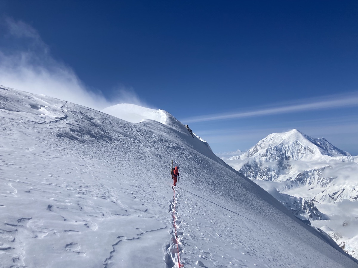 Topping out on Denali's Isis Face. [Photo] Mike Gardner collection