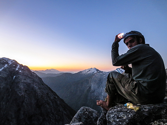 Cristian Mono Gallardo takes in another Cochamo sunset