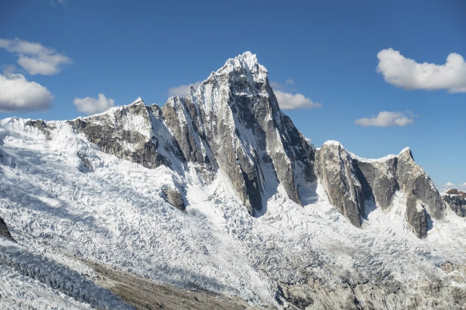 South Face of Taulliraju with the West Ridge on the Left. [Photo] Daniel Jol