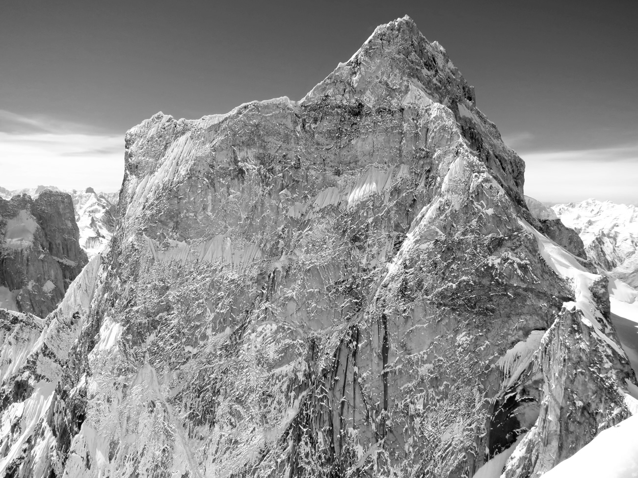 Ogre II (6980m) above the Choktoi Glacier in Pakistan. [Photo] Courtesy of Kyle Dempster