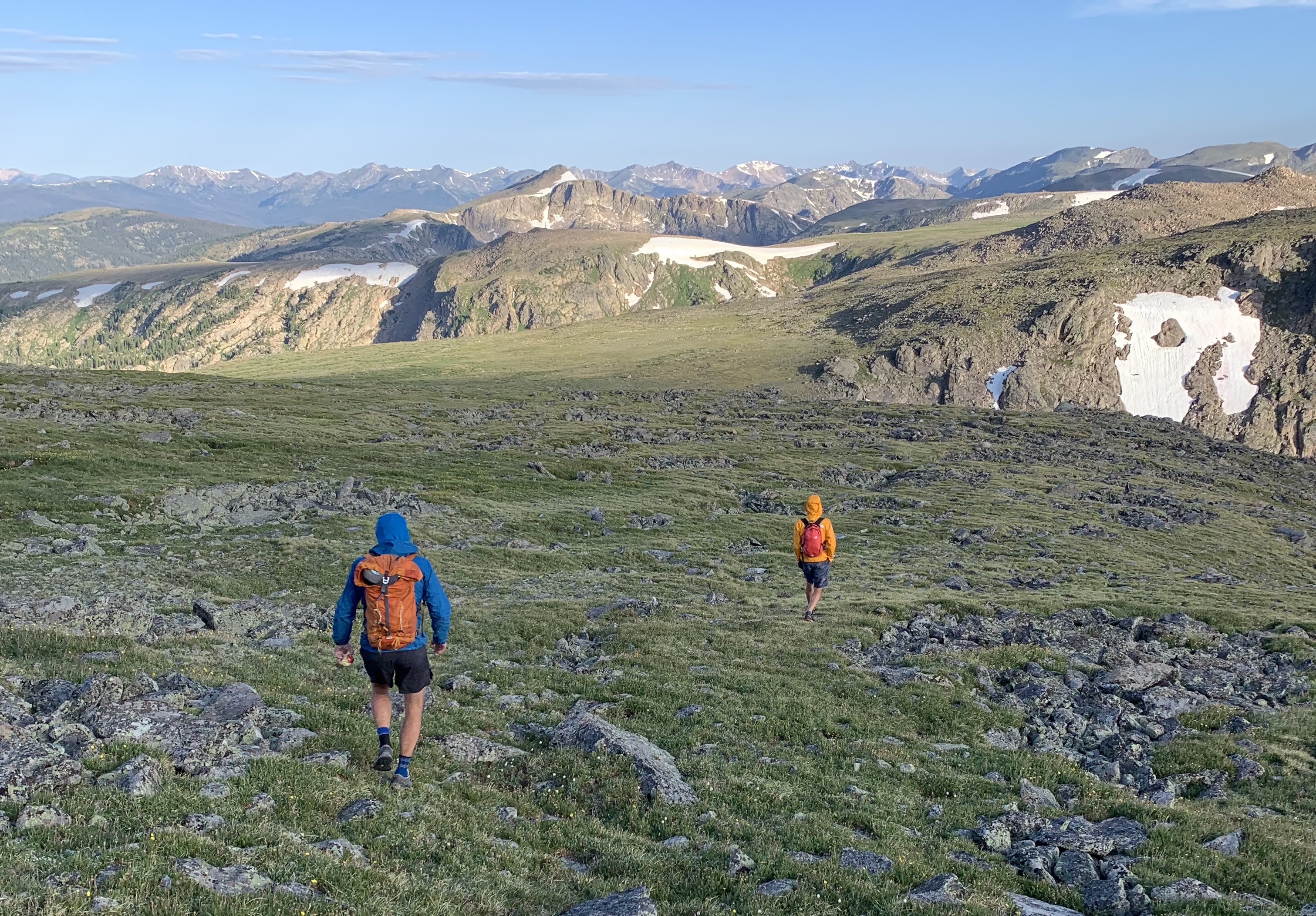 Caldwell and Honnold, still on the move in Rocky Mountain National Park. [Photo] Adam Stack