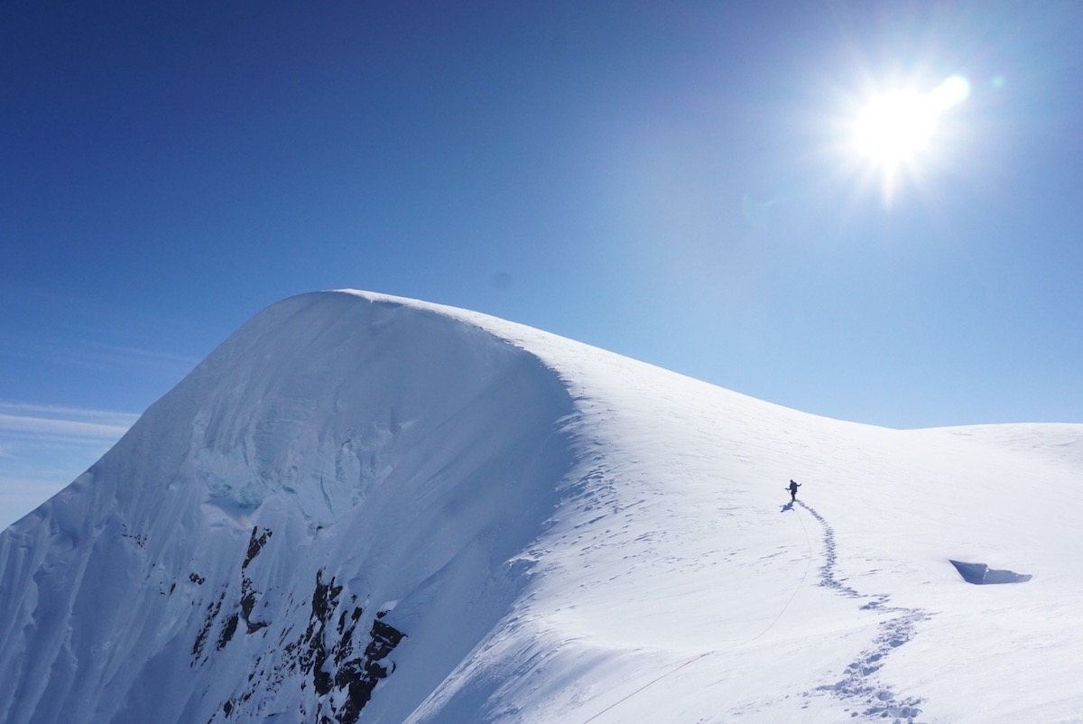 Rousseau cruising to Dickey's summit. [Photo] Jackson Marvell