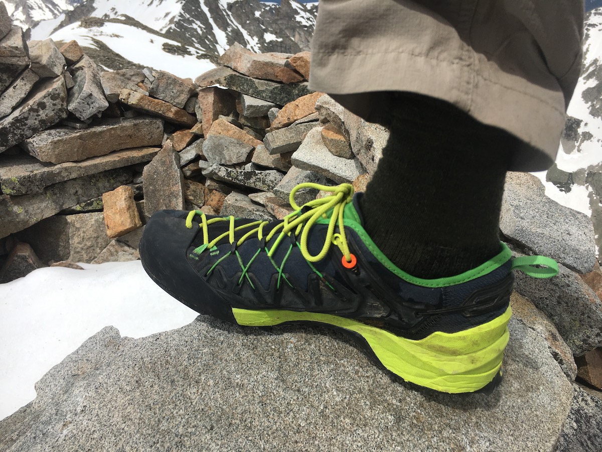The Salewa Wildfire Edge at the summit of Mt. Audubon in Colorado's Indian Peaks Wilderness last June. [Photo] Derek Franz