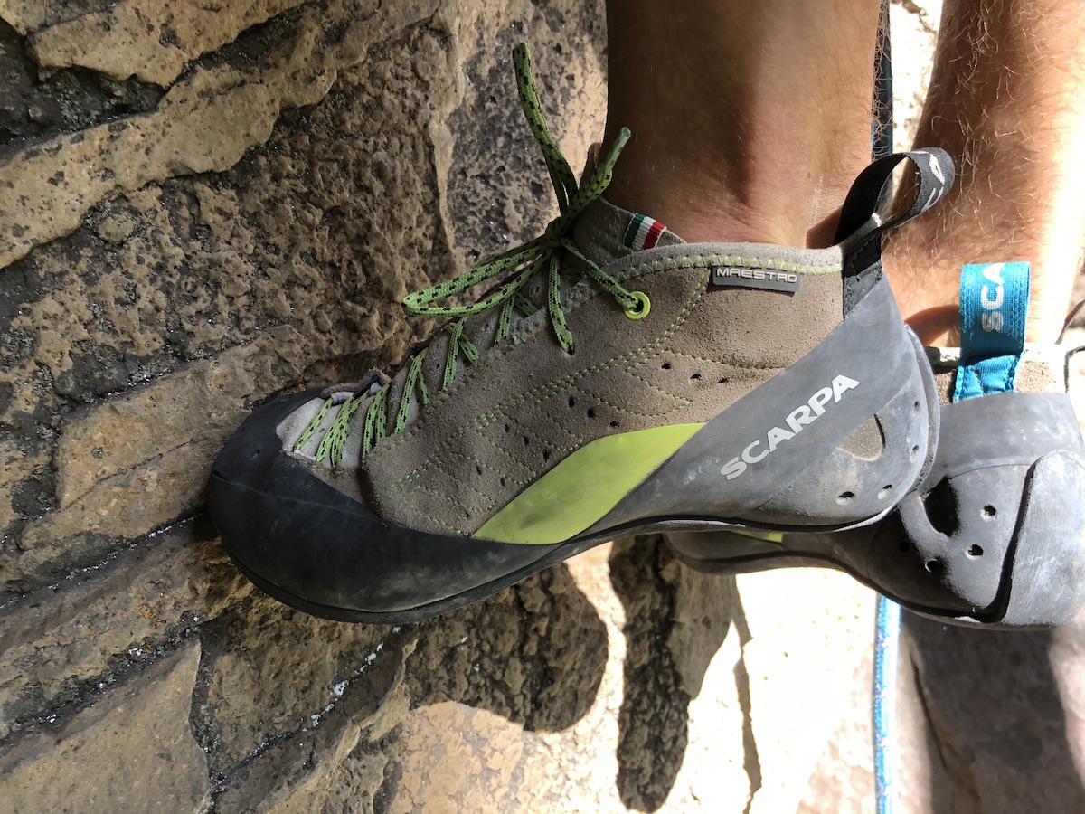 Edging in the Scarpa Maestro Mids. [Photo] Chris Kalman collection