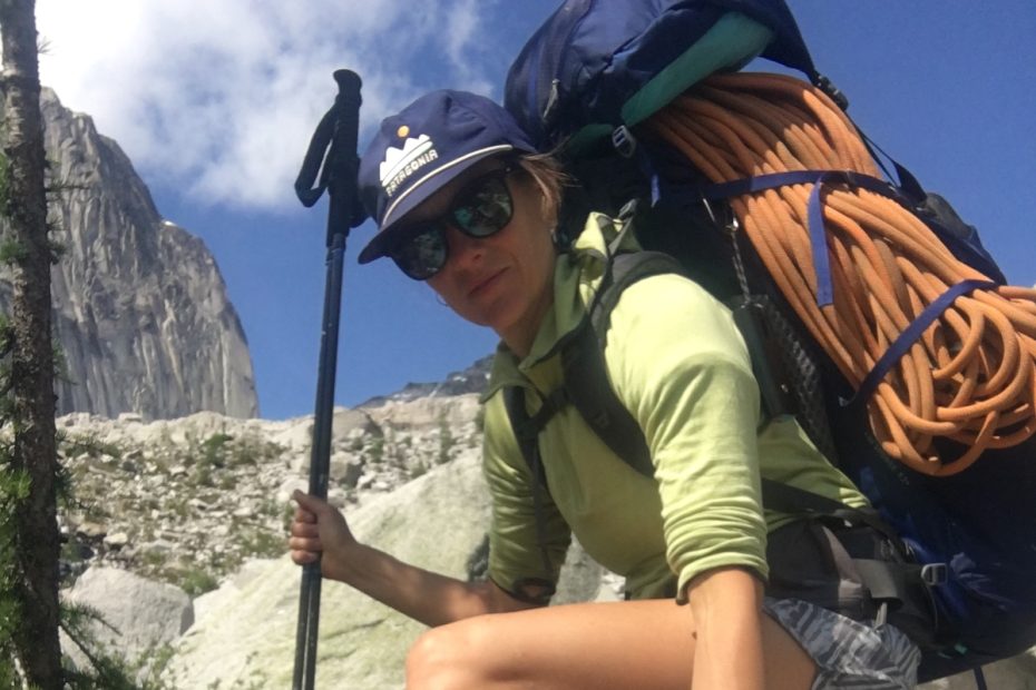 The author showing off the Scarpa Ribelle HD boots in the Canadian Rockies. [Photo] Kate Erwin collection