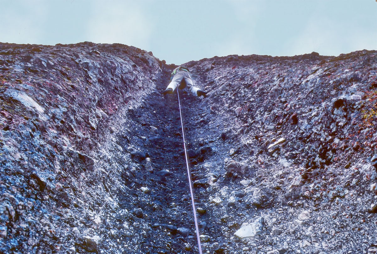 Bruce Cooke leading Pitch 3 on the third ascent of Shake and Bake. [Photo] Tom Higgins collection, Courtesy Friends of Pinnacles