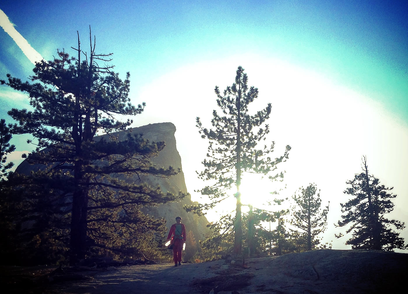 Josie McKee walks off Half Dome on Day 6. [Photo] Quinn Brett