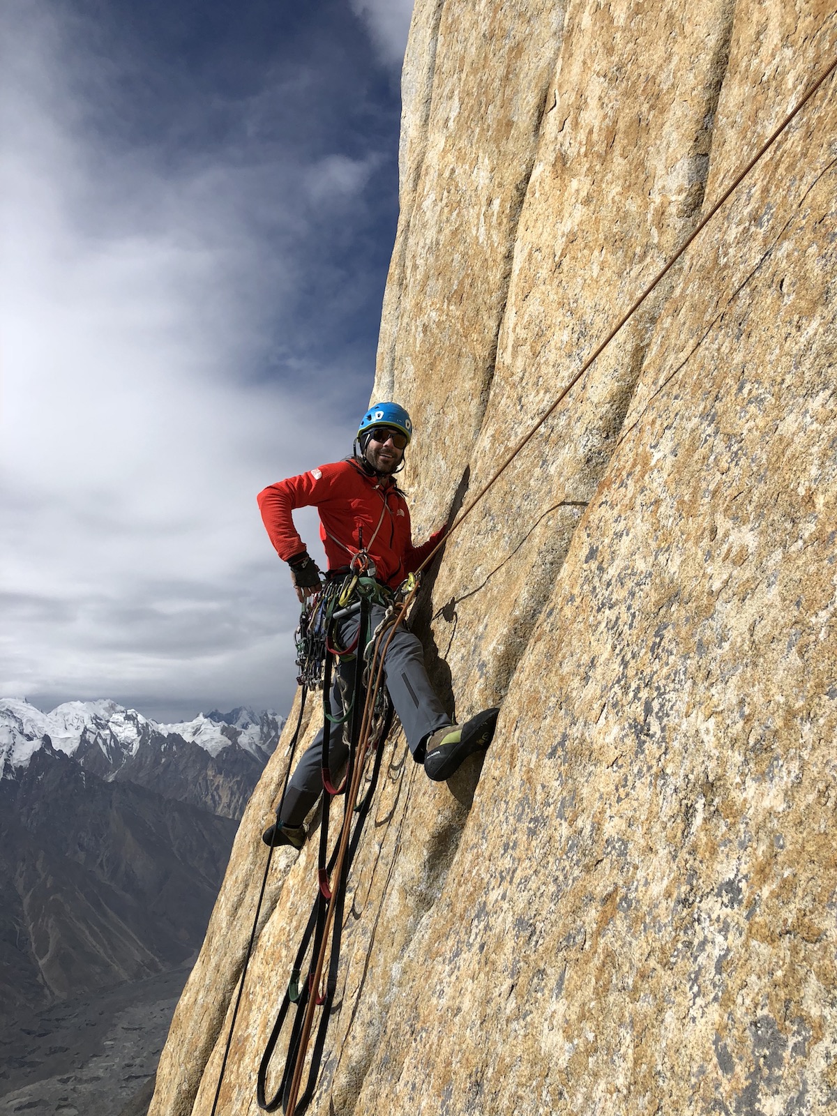David around 6100 meters on the Eternal Flame.  [Photo] Andres Marin