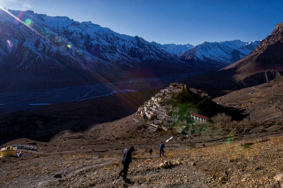 Ki Gompa (monastery) in Spiti Valley, Himachal Pradesh, India. In Buddhist Monasteries of Himachal, historian O.C. Handa speculates that construction on the monastery began in the fourteenth century. [Photo] Abhijeet Singh