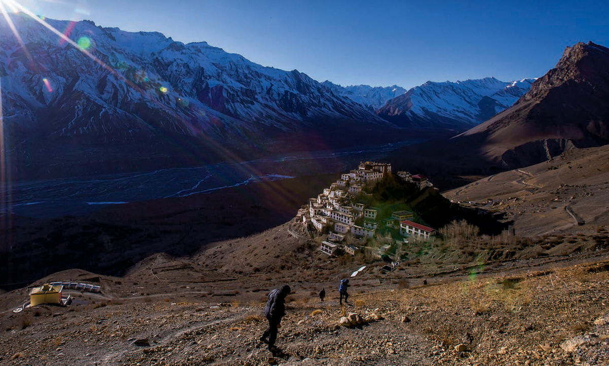 Ki Gompa (monastery) in Spiti Valley, Himachal Pradesh, India. In Buddhist Monasteries of Himachal, historian O.C. Handa speculates that construction on the monastery began in the fourteenth century. [Photo] Abhijeet Singh