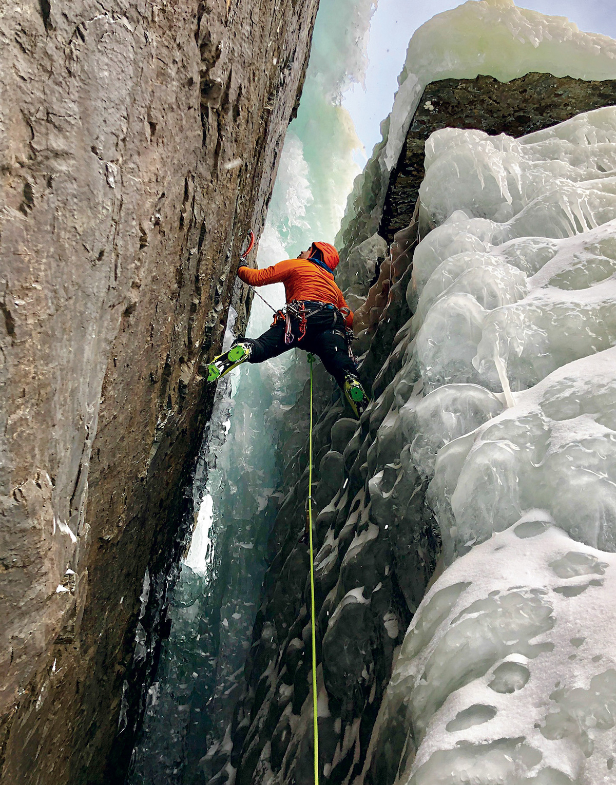 Coldiron climbing on The Thunderdome. [Photo] Brian White