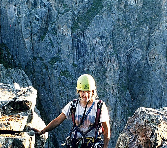 Amanda Tarr Forrest tops out on Hallucinogen Wall. [Photo] Courtesy Amanda Tarr Forrest