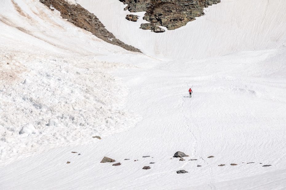 On April 5, 2018, three skiers were caught in an avalanche while ascending Sentinel Pass in Alberta, Canada. When the snow settled, Michelle Kadatz, pictured, came to rest beneath thirteen feet of debris. [Photo] Tim Banfield
