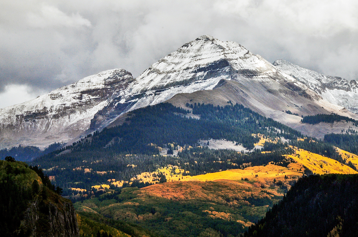Dibe Nitsaa (Hesperus Mountain) is where the Hero Twins met Cold Woman, per the Dine Creation Story. In Alpinist 64, Necefer wrote, The Hero Twins embodied two personalities.... Naayee' Neizghani (the Monster Slayer) was an impulsive and aggressive risk-taker. To Bajischini (the Child of Water) was deliberate and cautious, and he often pulled back [his twin from] dangerous endeavors. The dueling personalities... were required to accomplish what they were born to do--save humanity. [Photo] Charly Neuwiller