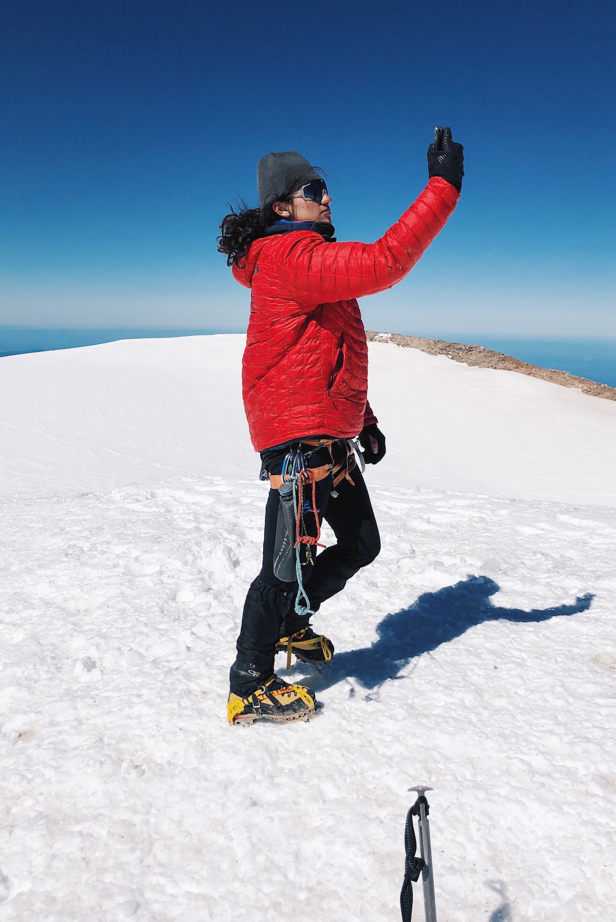 Ricky Portillo atop Mt. Rainier (Tahoma). [Photo] Maurico Portillo collection