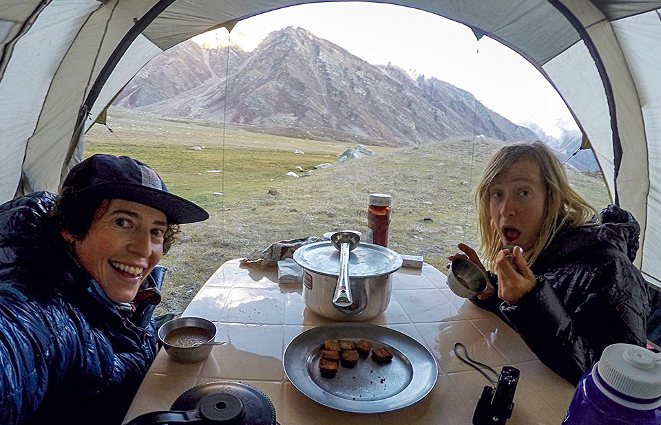 Criscitiello and Smith in the Miyar Valley. [Photo] Alison Criscitiello