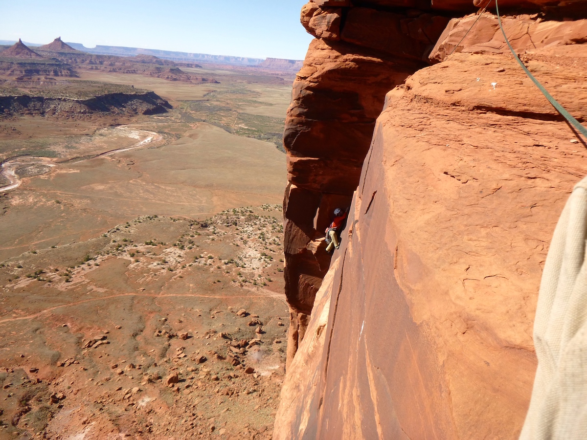 Climbing Bridger Jack Butte in the heart of Indian Creek, Bears Ears National Monument. [Photo] Derek Franz