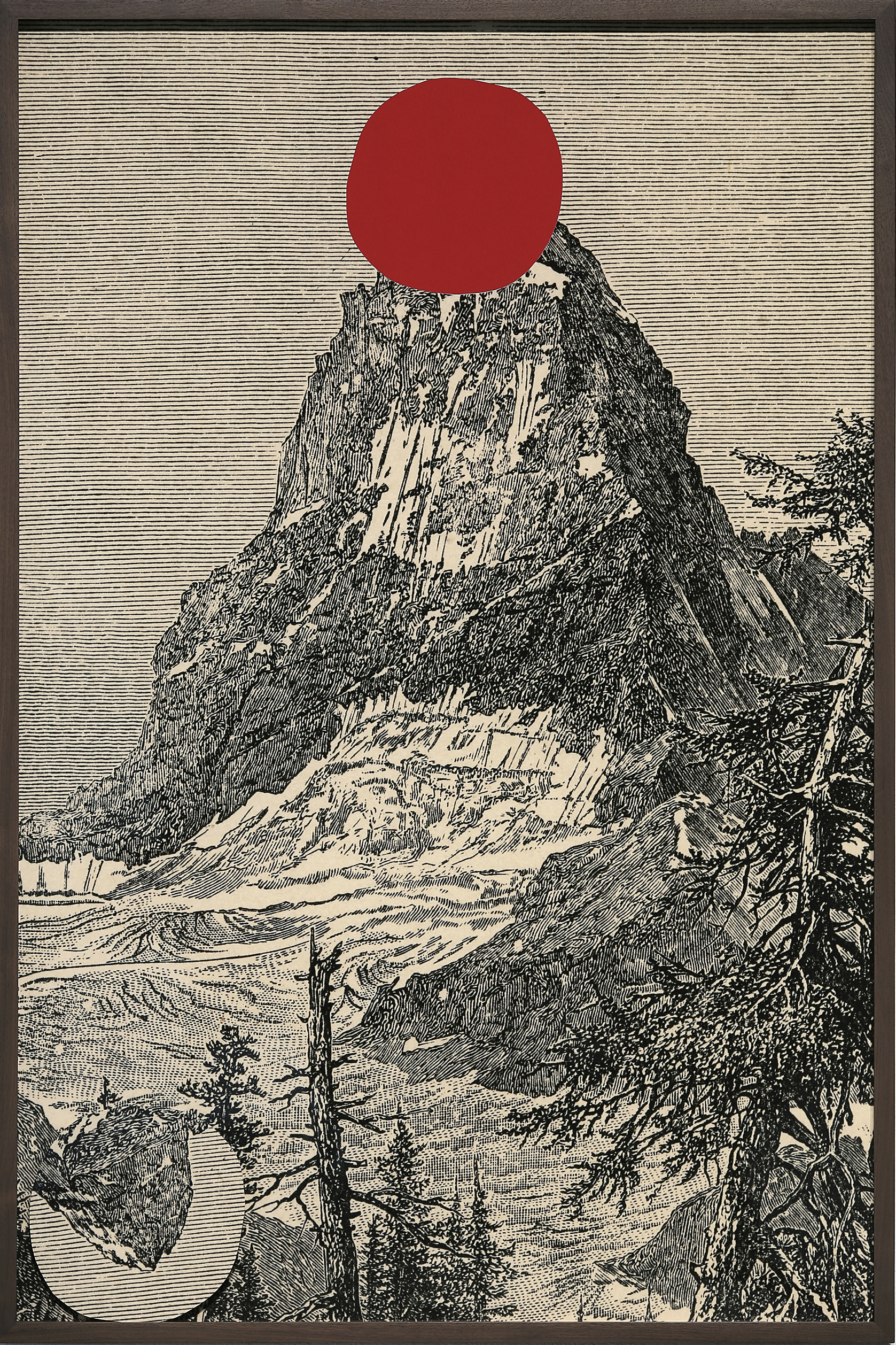 [Image] Richard T. Walker. the fallibility of intent #1, 2015; cut-out archival pigment print; 32 x 48 in. Walker's work teeters between the humorous and melancholic, juxtaposing the sublime with what it means to be imperfect and ultimately human, wrote Amy Owen in a California Gatehouse Gallery brochure. Courtesy, Richard T. Walker