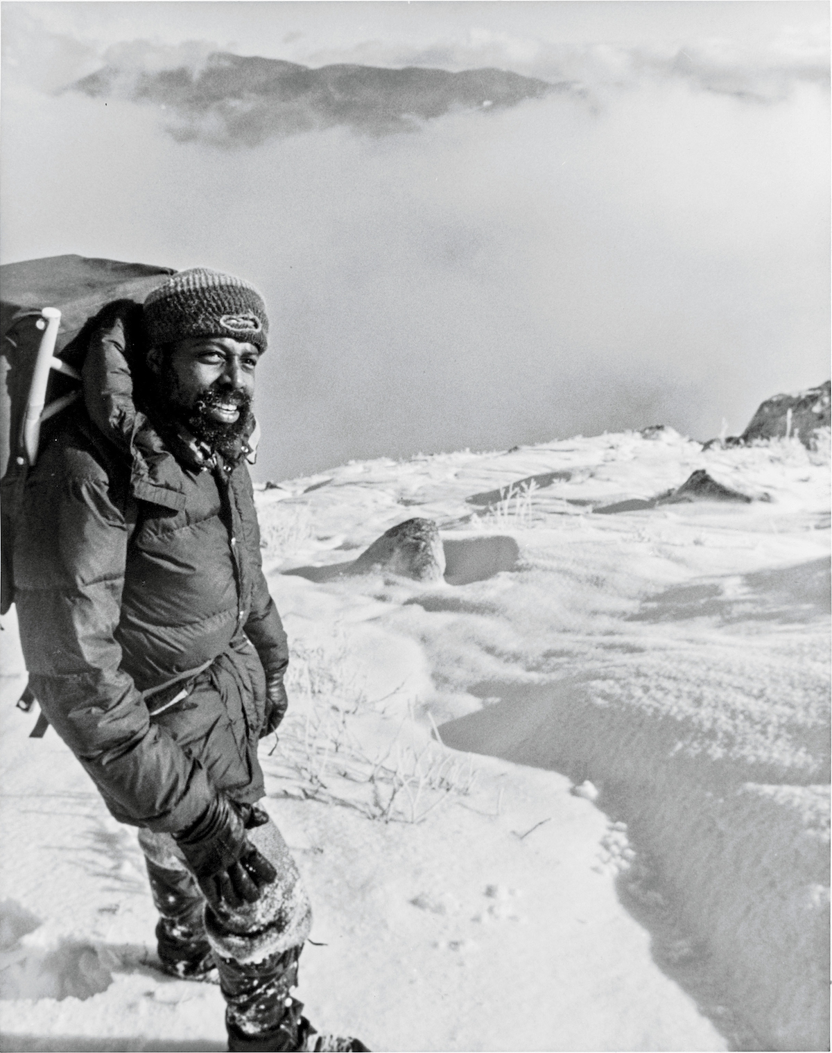 Ed Roberson on Mt. Washington (Agiocochook), New Hampshire, date unknown. [Photo] Courtesy Frank Daugherty