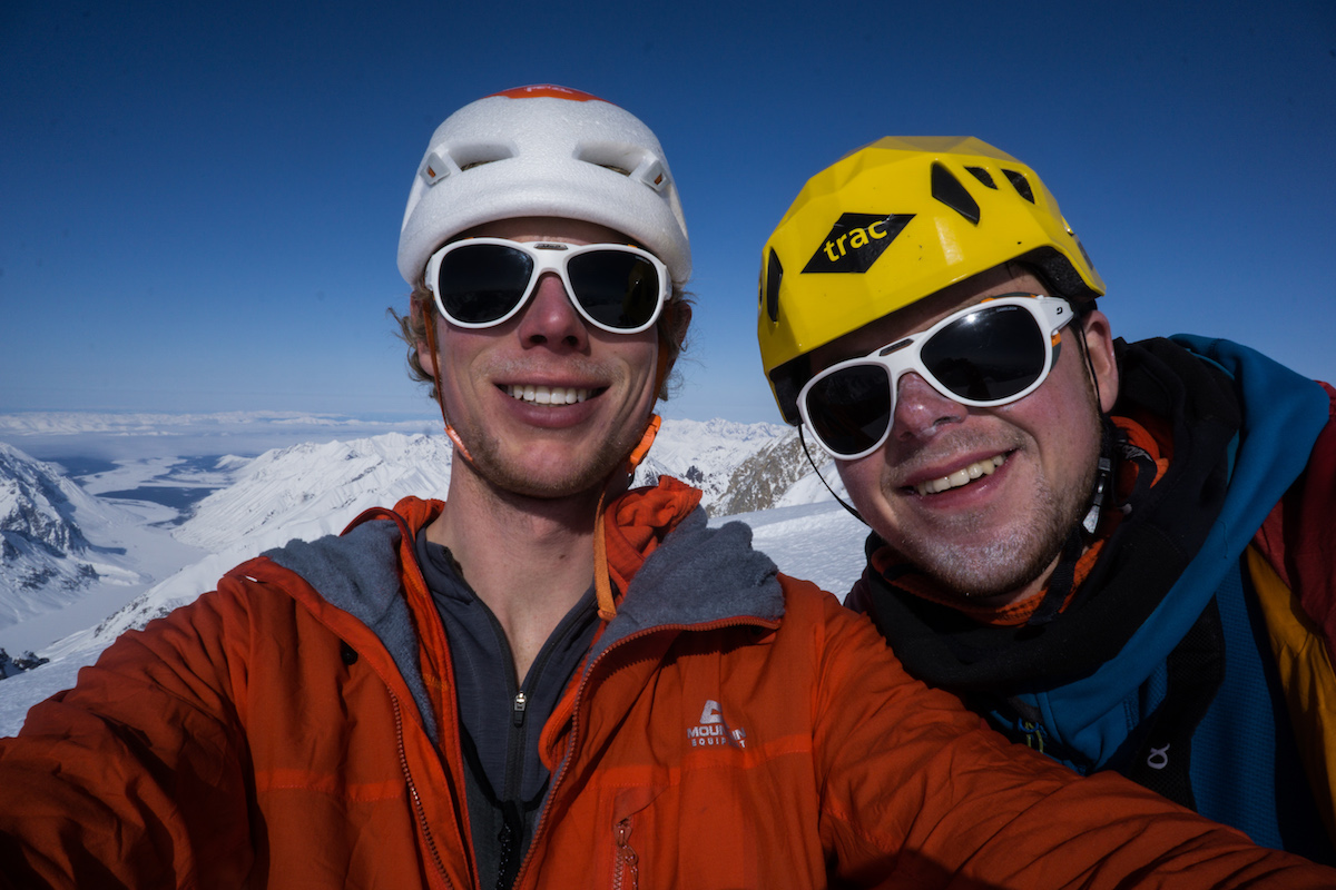 Livingstone, left, and Hawthorn on Jezebel's summit. [Photo] Tom Livingstone