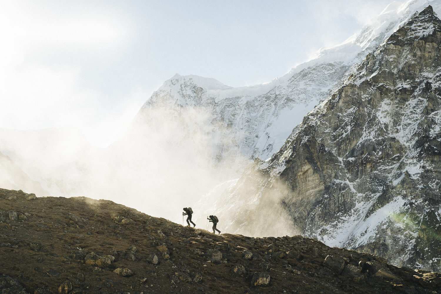Getting acclimatized near base camp. [Photo] Elias Holzkenecht