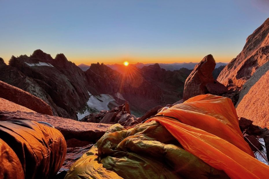 Sunset from below Mt. Sill, after Vitaliy Musiyenko stopped early because of 30+ mph winds (Miwok, Mono/Monache, Shoshone and Paiute land). [Photo] Vitaliy Musiyenko